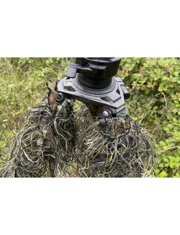 SET OF THREE GHILLIE CAMO SLEEVES KHAKI FOR TRIPOD LEGS
